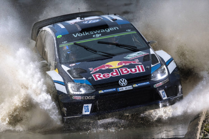 Sebastien Ogier (FRA) performs during FIA World Rally Championship in Deeside, Great Britain on October 28, 2016 // Jaanus Ree/Red Bull Content Pool // P-20161028-01434 // Usage for editorial use only // Please go to www.redbullcontentpool.com for further information. //