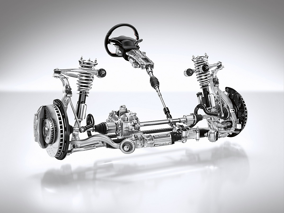 Mercedes-Benz C 450 AMG (BR 205); 2015; AMG Sport-Parameterlenkung ; Mercedes-Benz C 450 AMG (BR 205); 2015; AMG speed-sensitive sports steering; 〜 画像12
