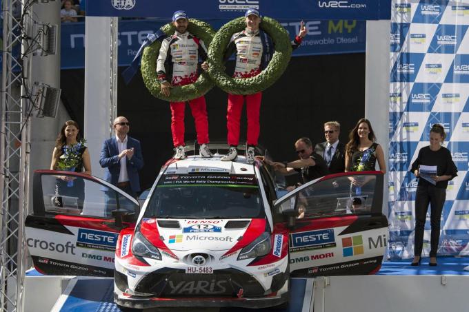 【WRC第9戦】トヨタ1-3フィニッシュで今季2勝目！　ラッピは初優勝