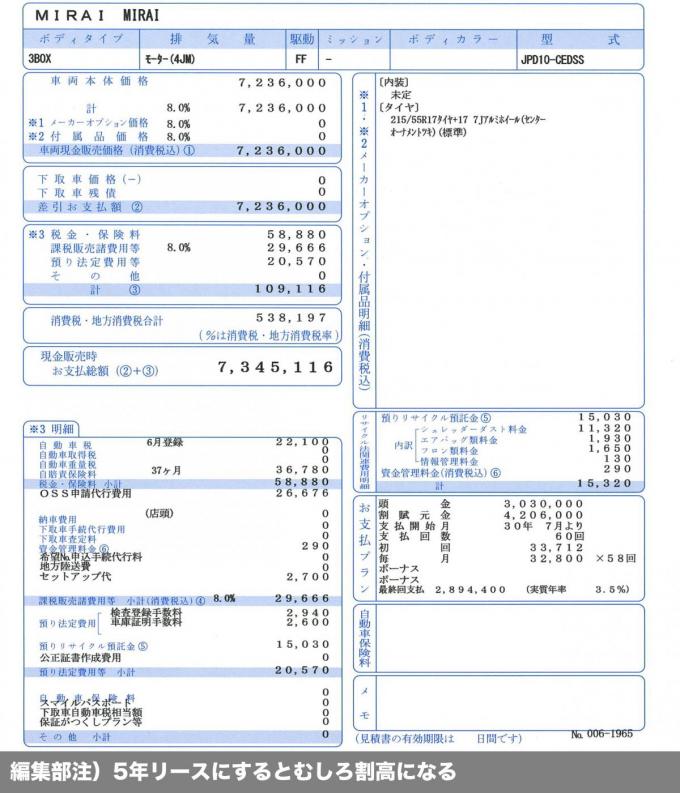 トヨタMIRAI