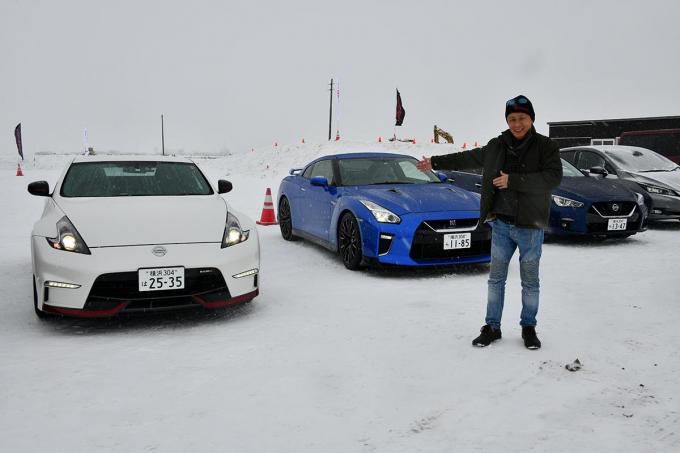 日産車の雪上試乗会