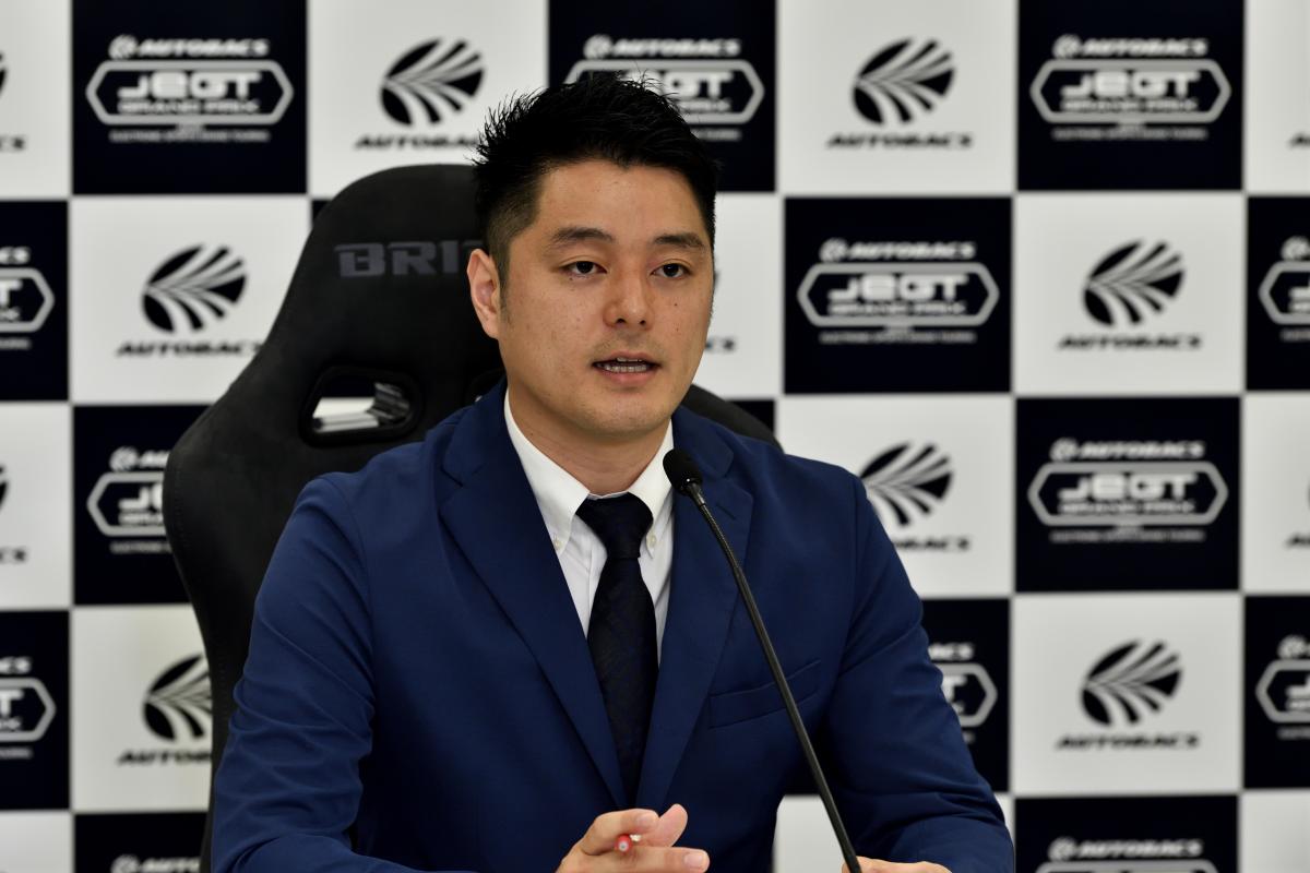 AUTOBACS JeGT GRAND PRIX 2020シリーズ記者会見に臨むNGM株式会社　北浦代表取締役