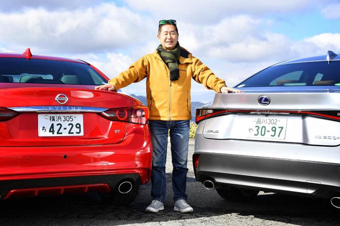 ドリキン土屋圭市が最新ハイブリッドセダンに試乗! スカイライン&レクサスISをワインディングで試す【CARトップTV】