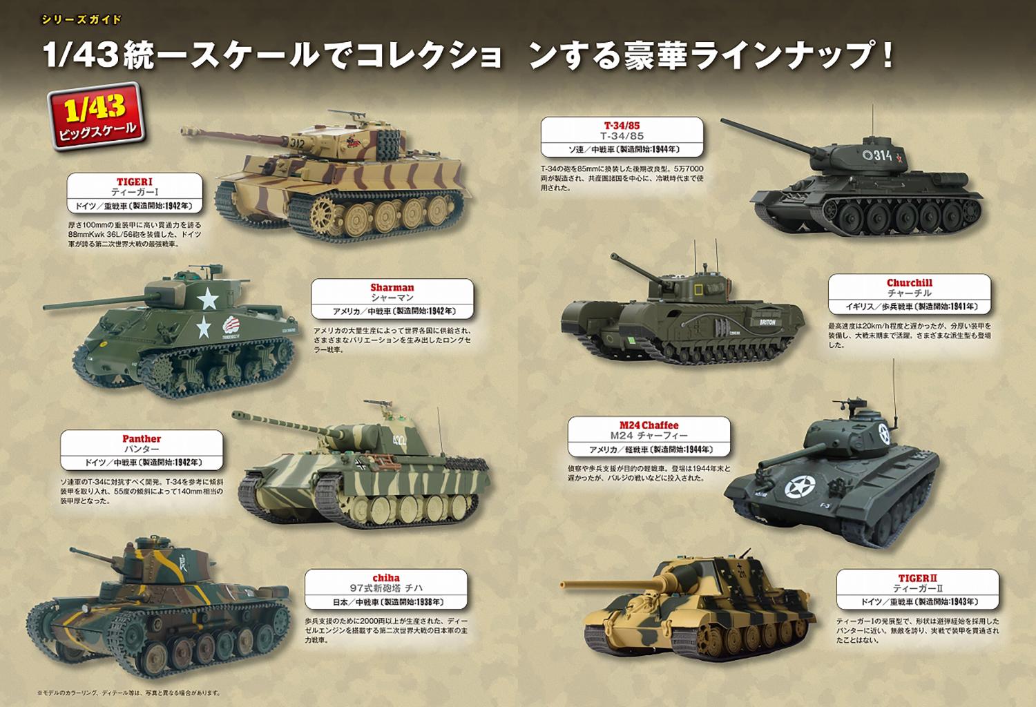 第二次世界大戦 傑作戦車コレクションのリーフレット