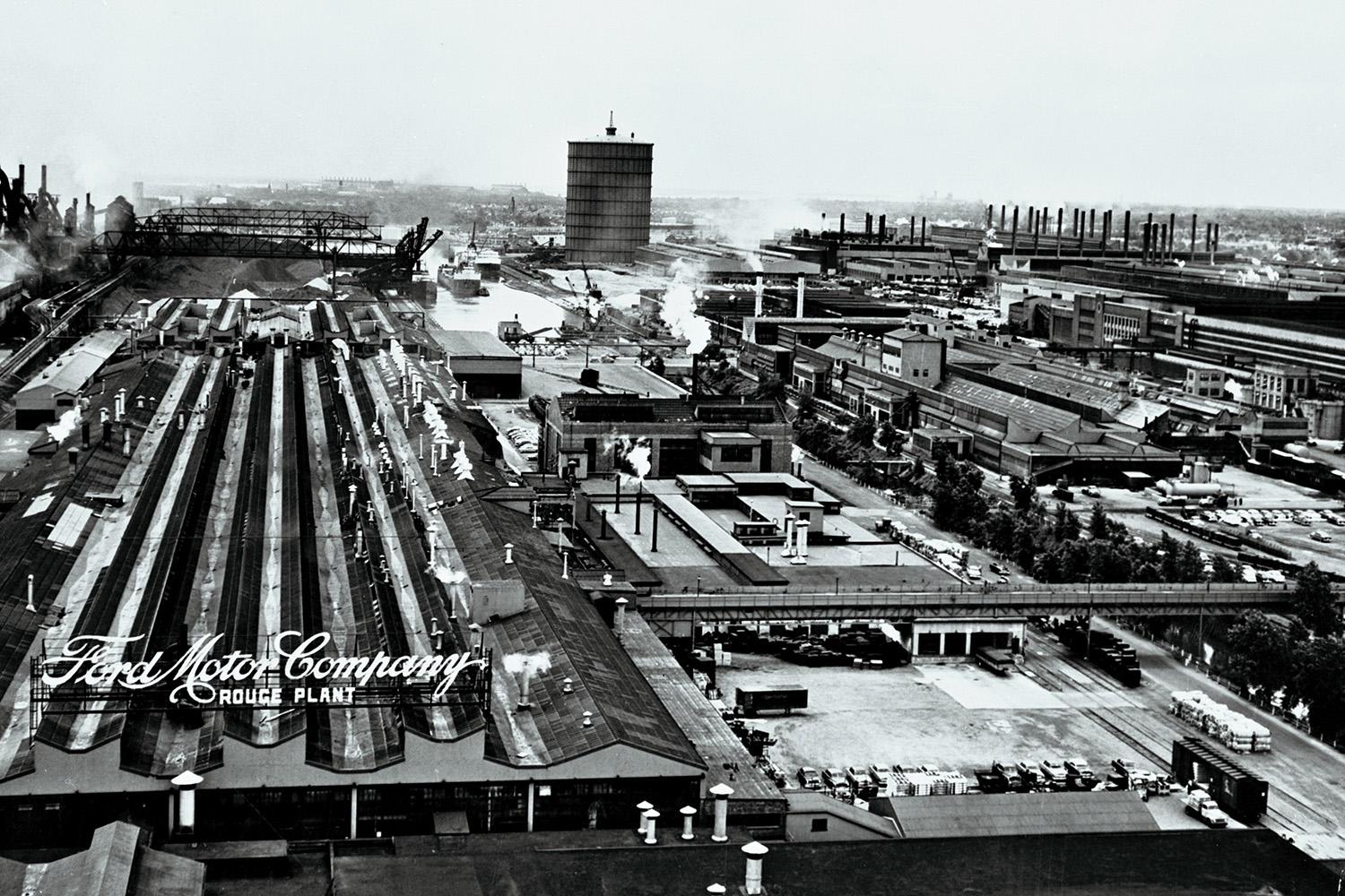 1940年代のデトロイトのフォード自動車工場