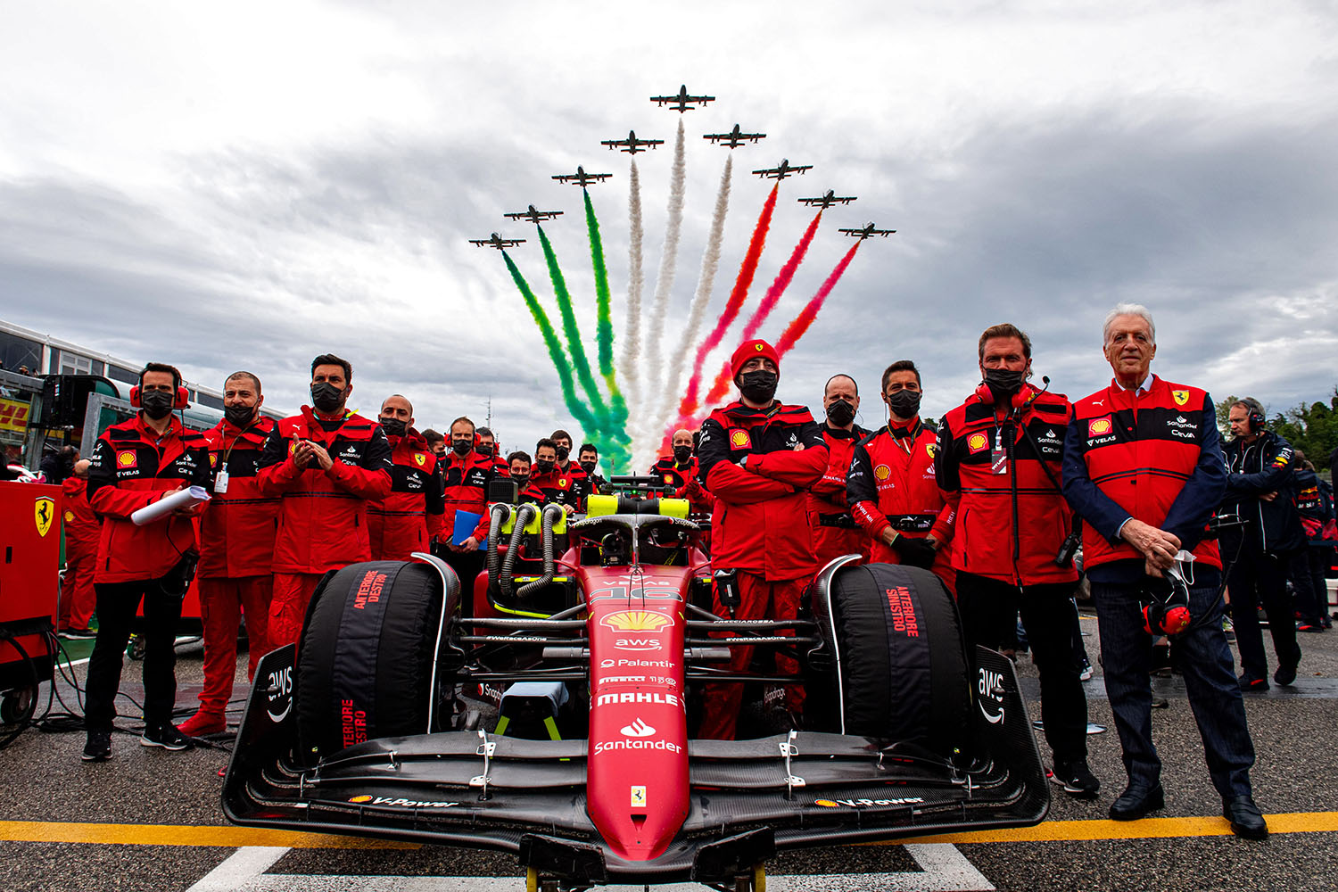2022年F1エミリア・ロマーニャGPのフェラーリF1マシンの正面スタイリング