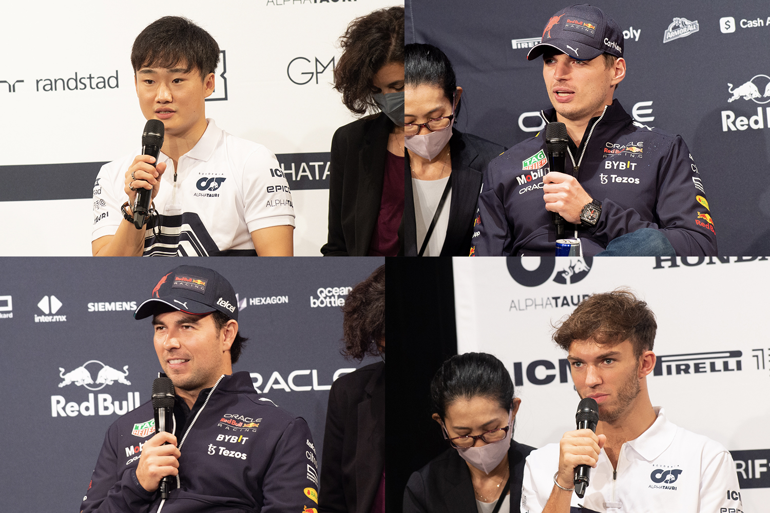 日本グランプリに出場する「スクーデリア・アルファタウリ」と「オラクル・レッドブル・レーシング」の選手がメディア限定のQ＆Aセッションに登場