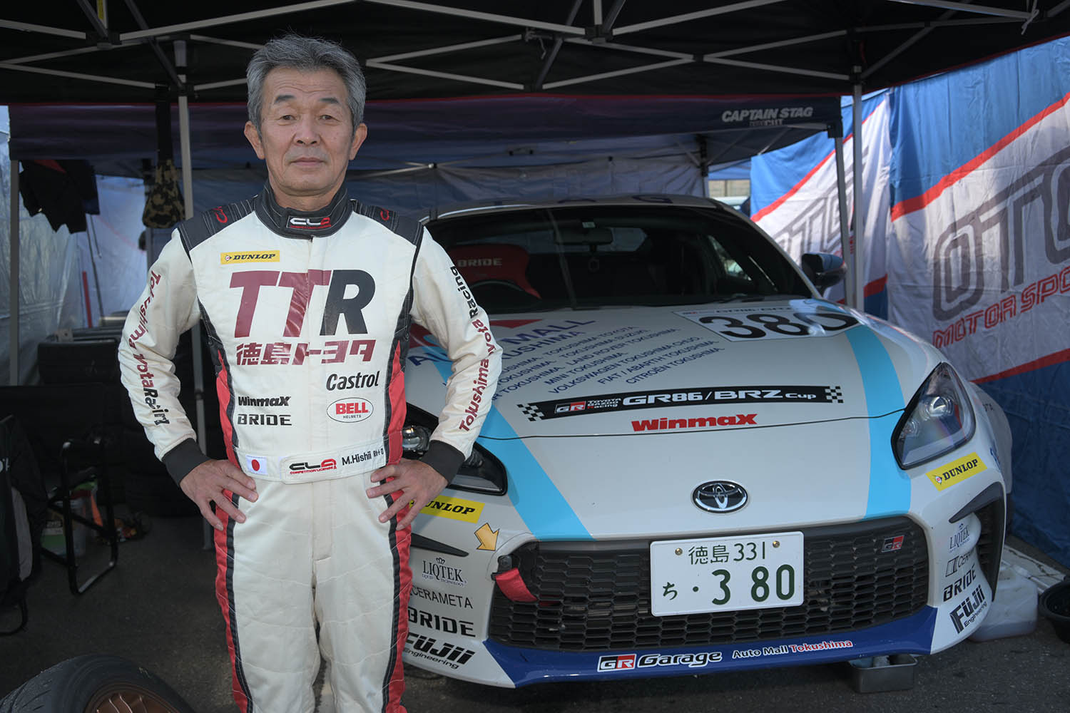「TGR GR86&BRZ カップ」のクラブマンシリーズに参戦する菱井将文選手