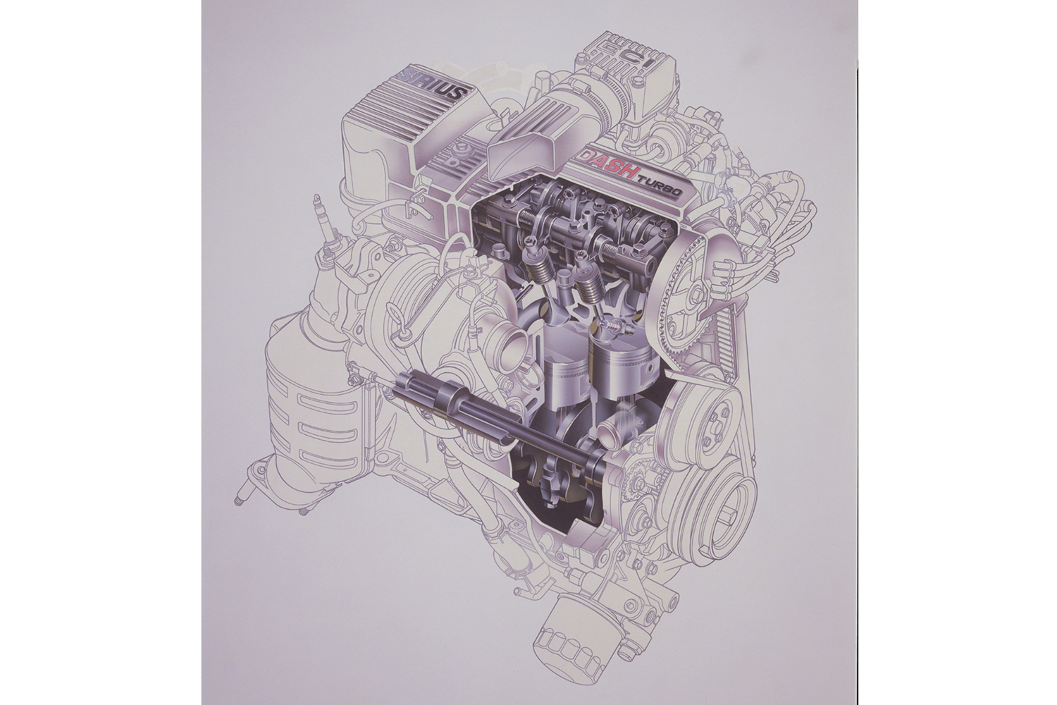 サイレントシャフトを搭載した三菱のエンジンのカットイラスト 〜 画像11
