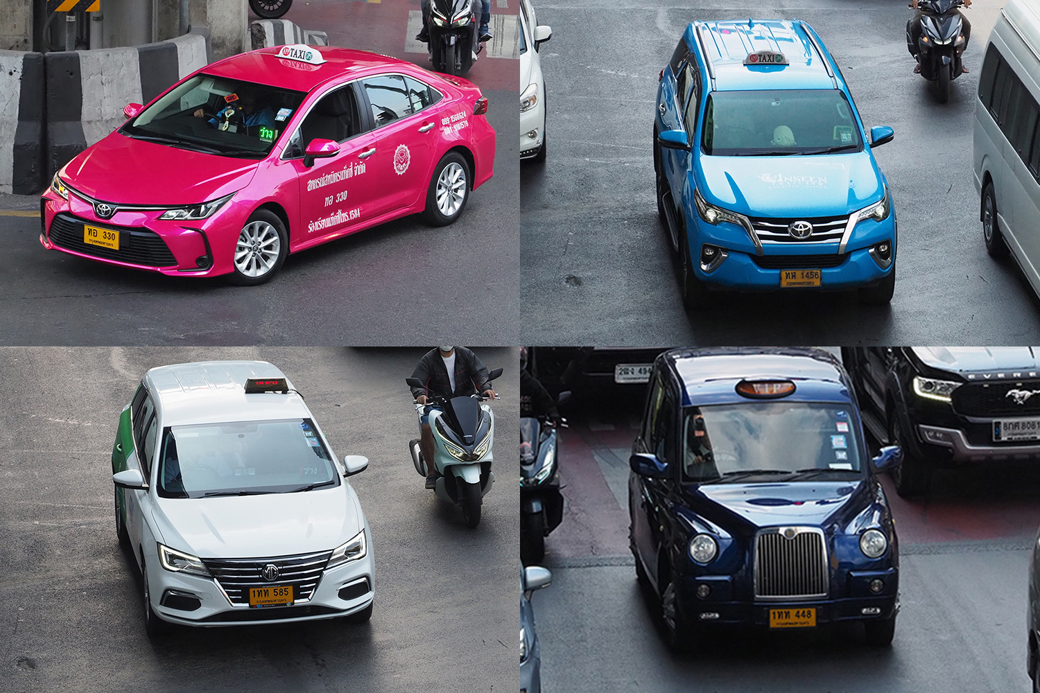 バンコク市内を走るタクシーの車種に見られた脱トヨタの動き