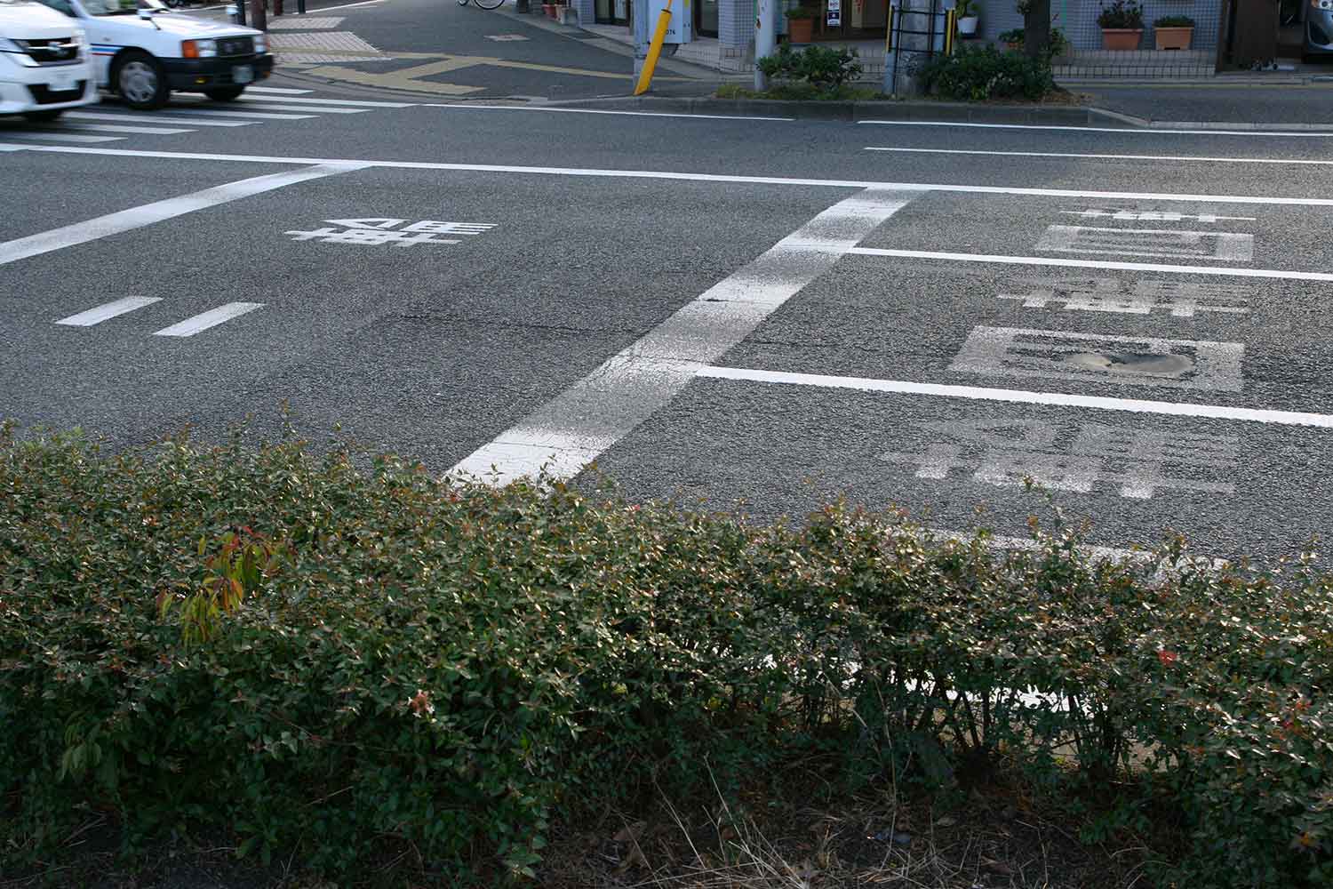 交差点に設けられた二段停止線の写真 〜 画像4