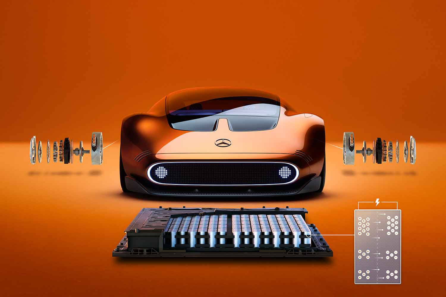 オレンジのボディカラーが眩しいメルセデス・ベンツのコンセプトカー「ヴィジョン・ワン・イレブン」の凄さを解説 〜 画像4