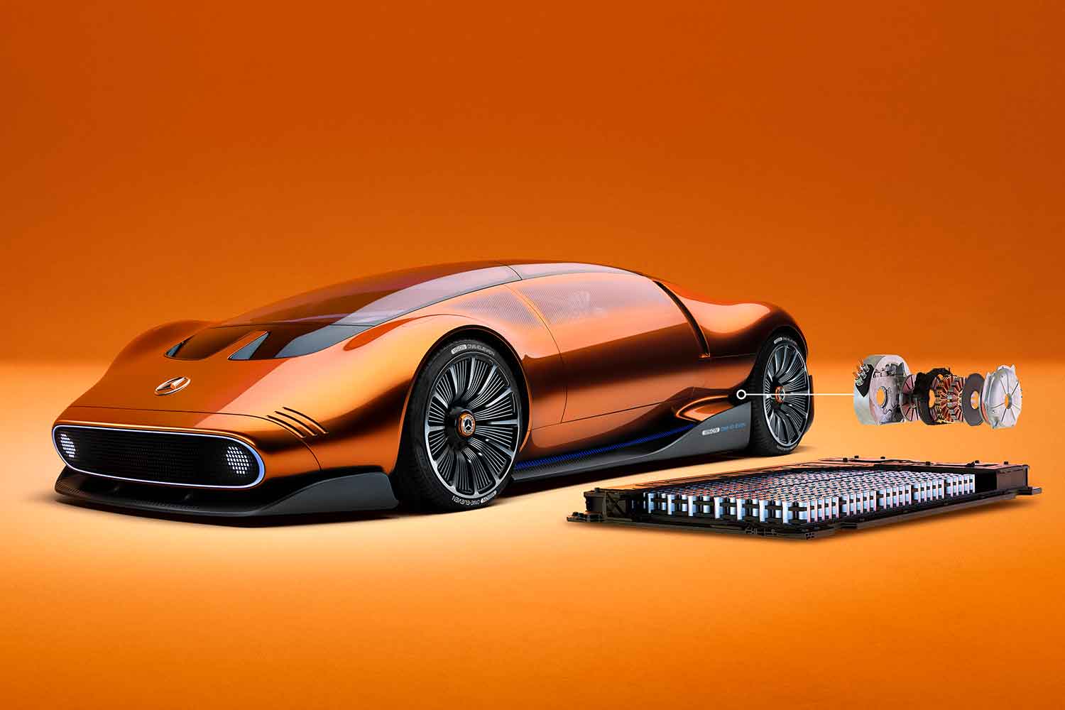 オレンジのボディカラーが眩しいメルセデス・ベンツのコンセプトカー「ヴィジョン・ワン・イレブン」の凄さを解説 〜 画像5