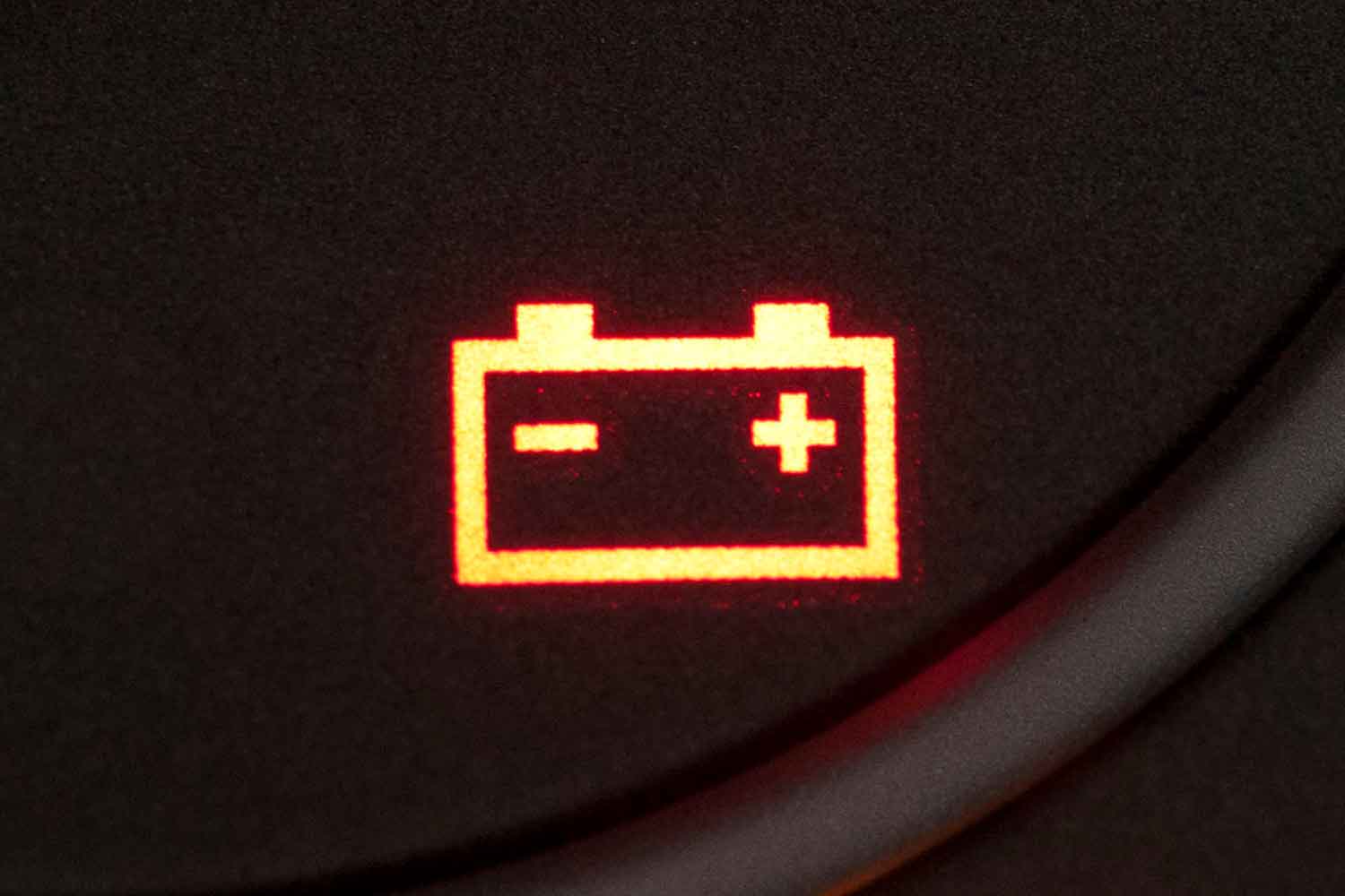 バッテリー警告灯の点灯写真