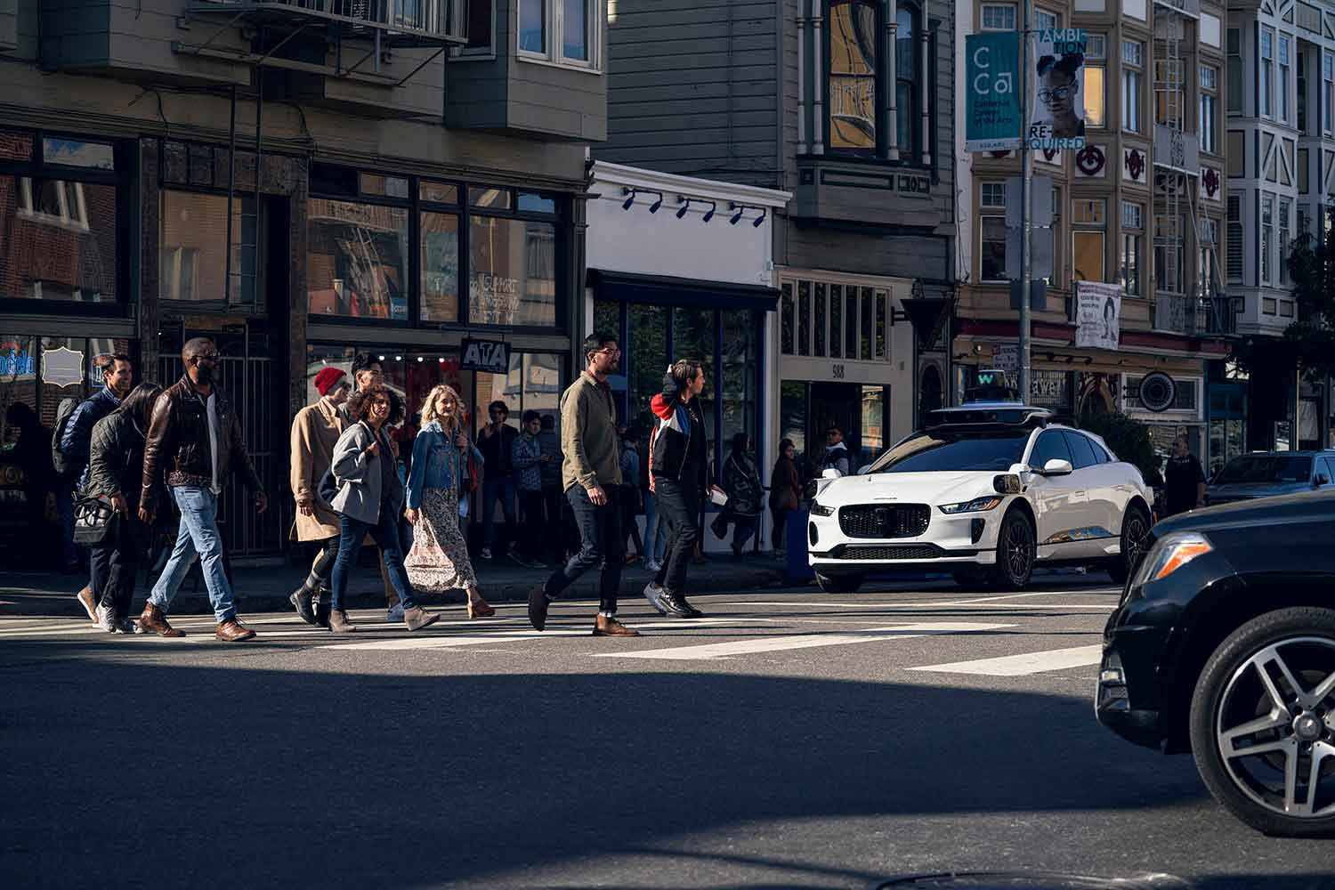 アメリカ・サンフランシスコ州での自動運転タクシーの実証実験の様子