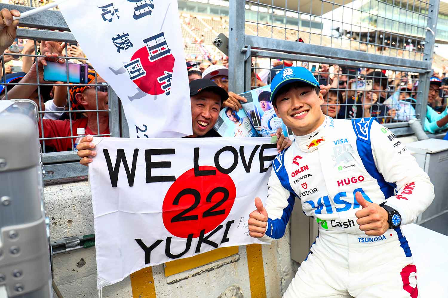 2024F1日本グランプリで10位入賞した角田裕毅選手