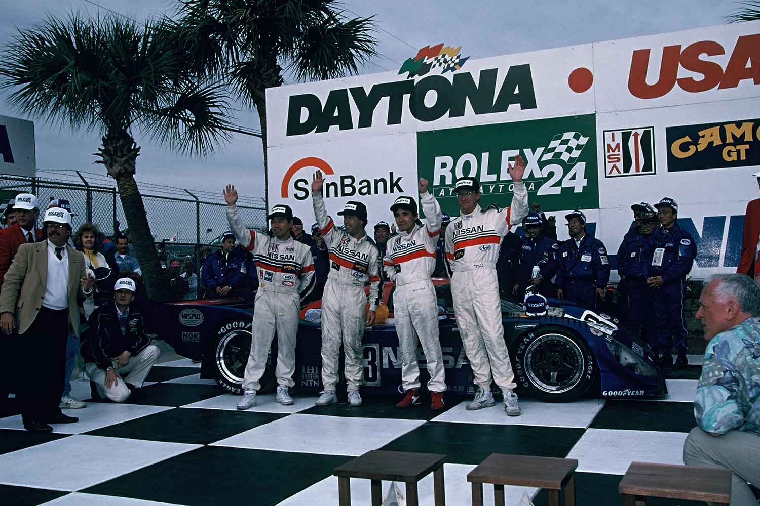 1992年のデイトナ24時間レース後の表彰式