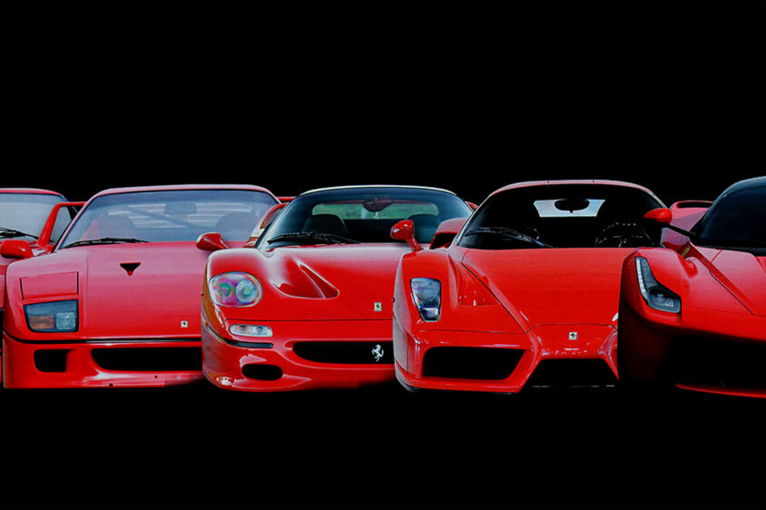 F50は349台！ エンツォ・フェラーリは399台！ ラ・フェラーリは