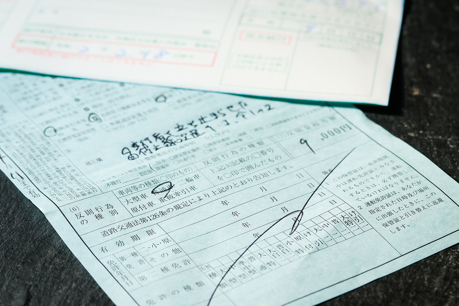 違反切符のイメージ